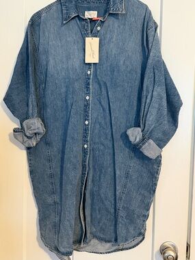 Universal Thread Blue Denim Shirt Dress